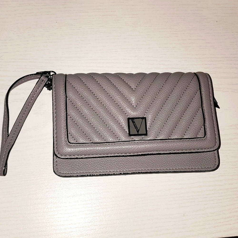 Victoria Secret clutch wallet wristlet Gray NWOT